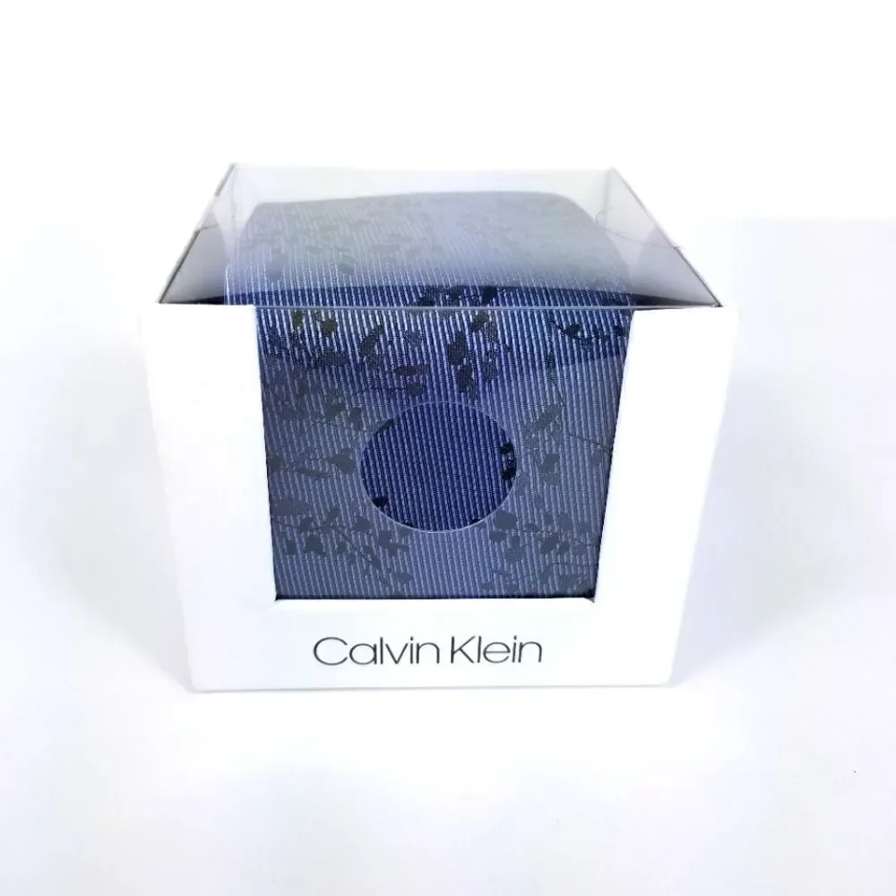 Calvin Klein Blue Navy Tie Gift Box Men’s Designer Necktie Business Wedding